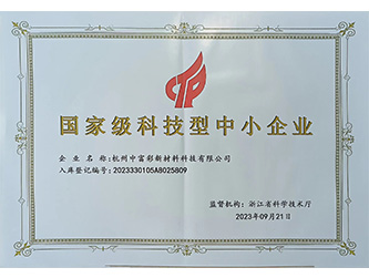 國家級(jí)科技型中小企業(yè)